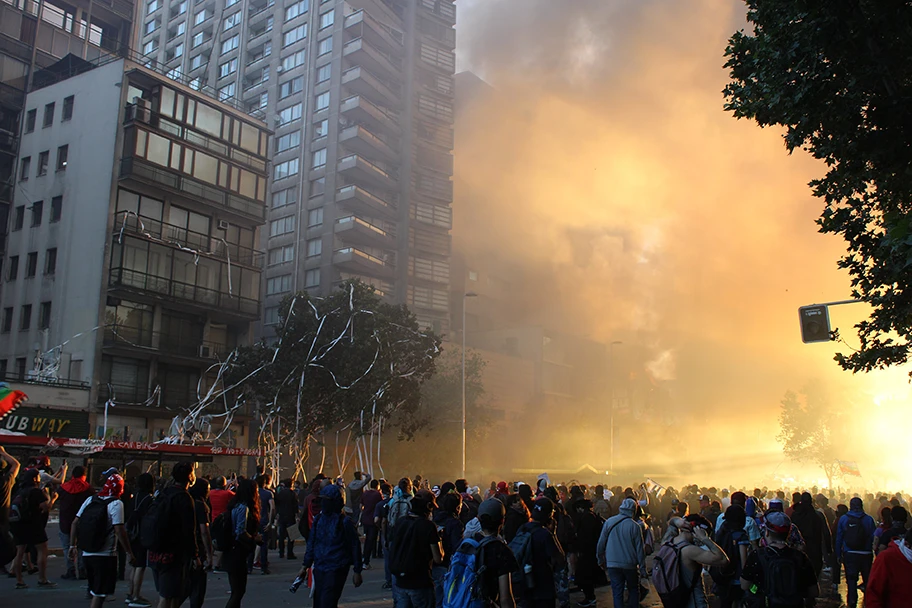 Proteste in Santiago de Chile, 28. Oktober 2019.